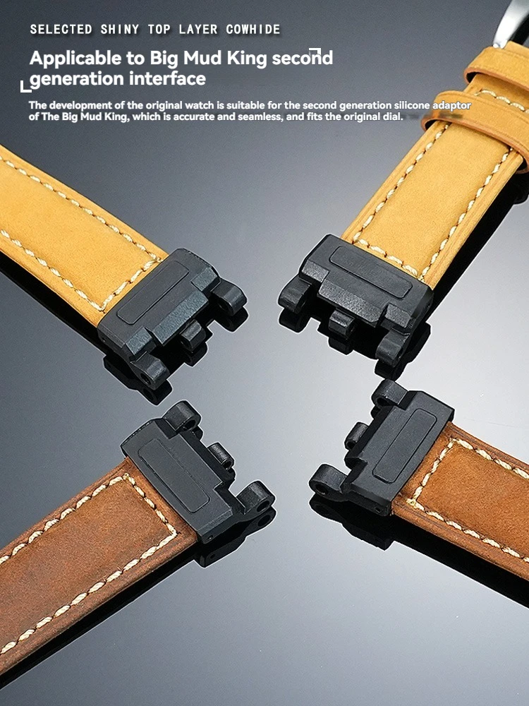 ل كاسيو 5678 G-SHOCK Gen2 سلسلة كبيرة الطين الملك II GWG-2000 2040 ريترو ماتي الجلود حزام (استيك) ساعة تعديل الرجال جلد البقر حزام ساعة اليد