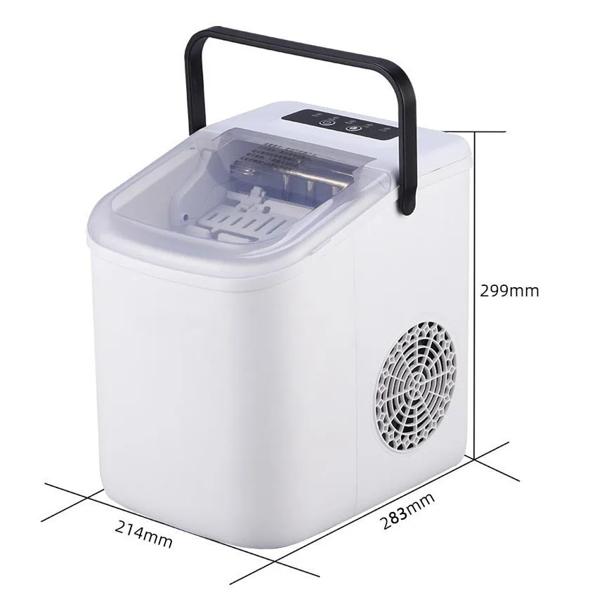 Small household cube ice maker 9 bullets of ice/6 minutes self-cleaning low noise