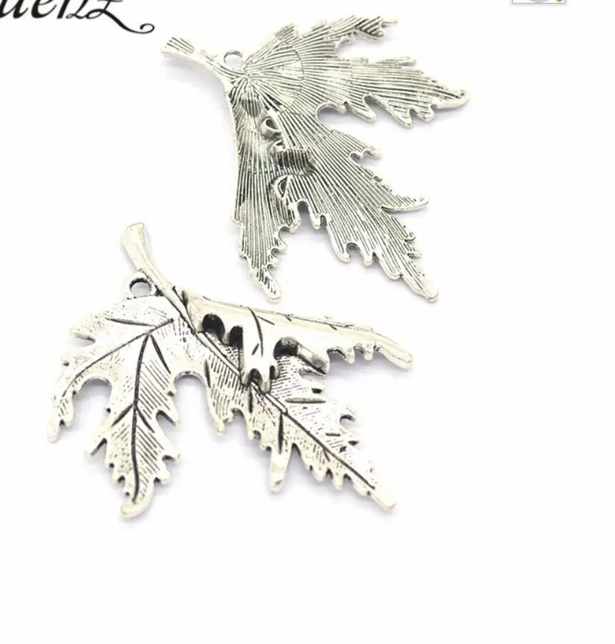 15pcs 55*44mm Antique Silver Color Antique Bronze Maple Leaf Pendant Pendant Maple Leaf Maple Leaf Charm F0661