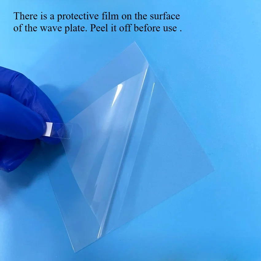Film Waveplate λ/4 Quarter/λ/2 Half /Full Wave Film Plate Phase Retardation Optic Retarder for 380-750nm Visible Light