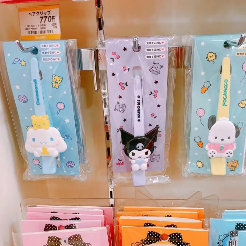 Заколка для волос Sanrio 2021, Kawaii Miniso Hellokitty Mymelody Kuromi, кукла для девочек, заколка для волос с героями мультфильмов, милые детские аксессуары для волос