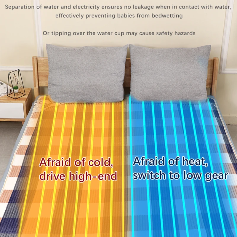 Smart Electric Heating Blanket Automatic Thermostat Double Body Warmer Bed Mattress Electric Heated Carpets Mat Pad EU Plug 220V