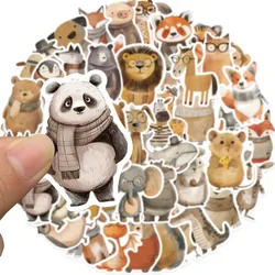 10/25/50pcs Funny Mixed Cartoon Animals Stickers for Travel Luggage Notebook Guitar Laptop Phone Stationery Water Bottle