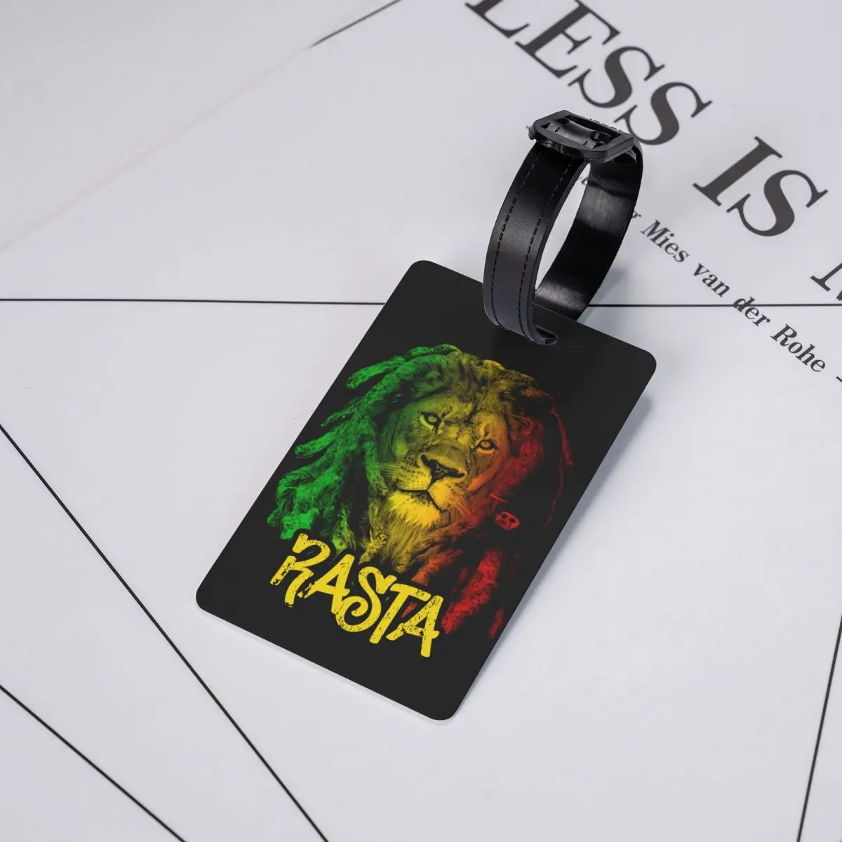 Kustom bendera Jamaika Rasta bagasi Tag Jamaican Pride koper penutup privasi Label ID