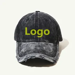 Vintage casual cotton sports distressed hat Adult casual leisure Trucker cap Custom logo embroidery Solid blank Baseball caps