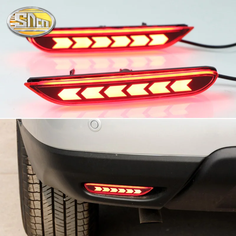 2 pezzi per Nissan Qashqai 2016 - 2021 2-in-1 funzioni Auto LED fendinebbia posteriore luce paraurti riflettore luce freno automatico