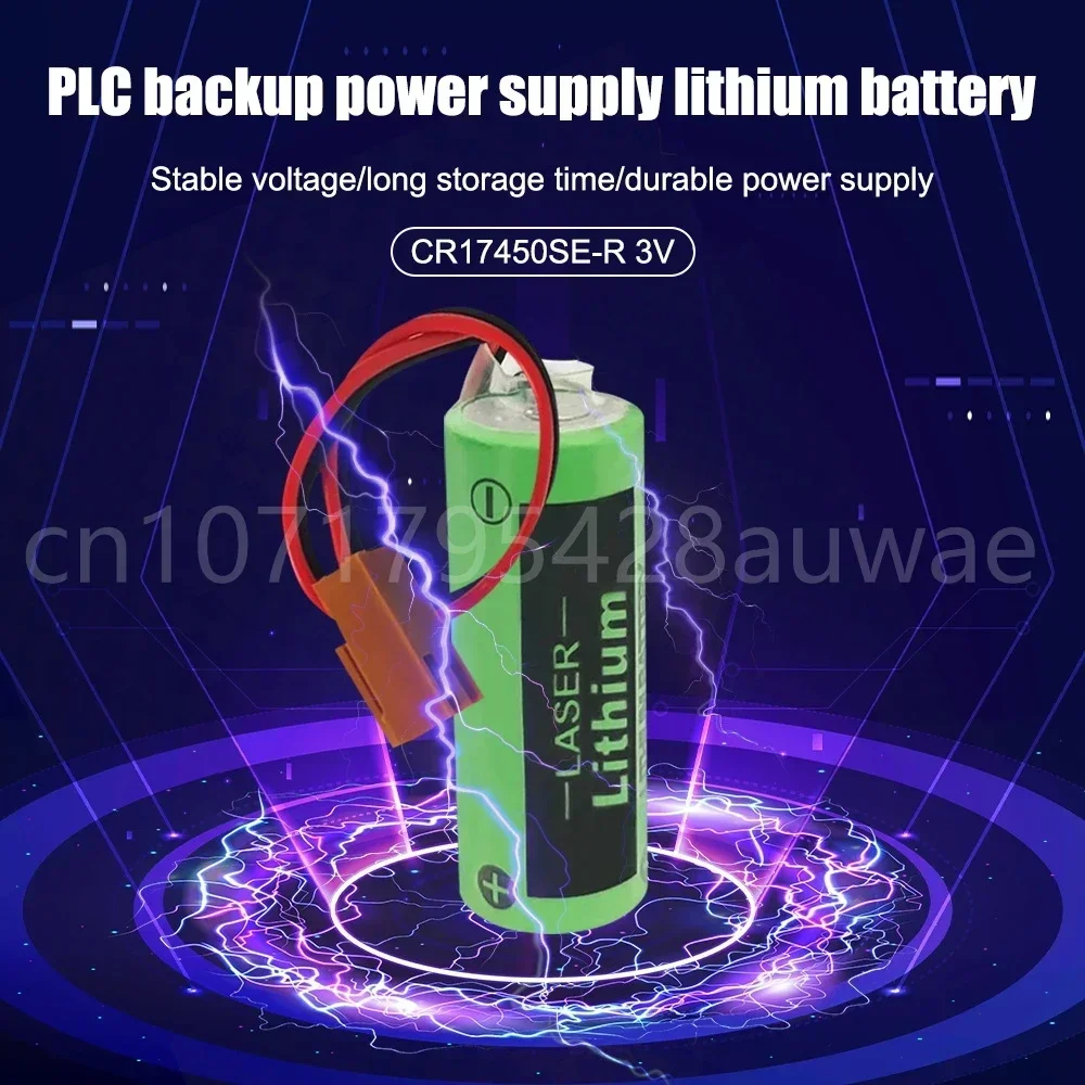 5PCS A02B-0200-K102 A02B-0200 Li-ion Batteries CR17450SE-R CR17450 CR17450SE 3V PLC Battery with Brown Plug