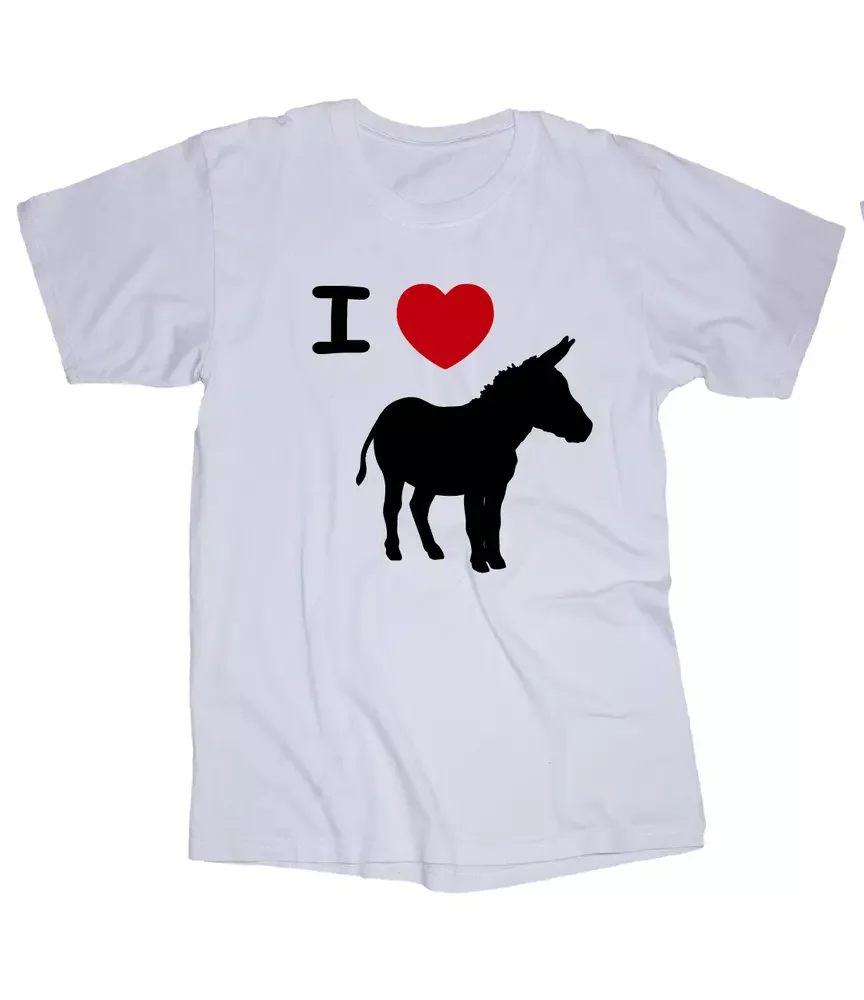 I Love Jackass Donkey Funny Burro White T-Shirt