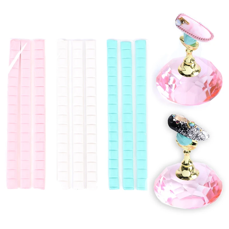 DIY Nail Fixing Clay Glue Adhesive Reusable Nail Practice Stander Tips Display