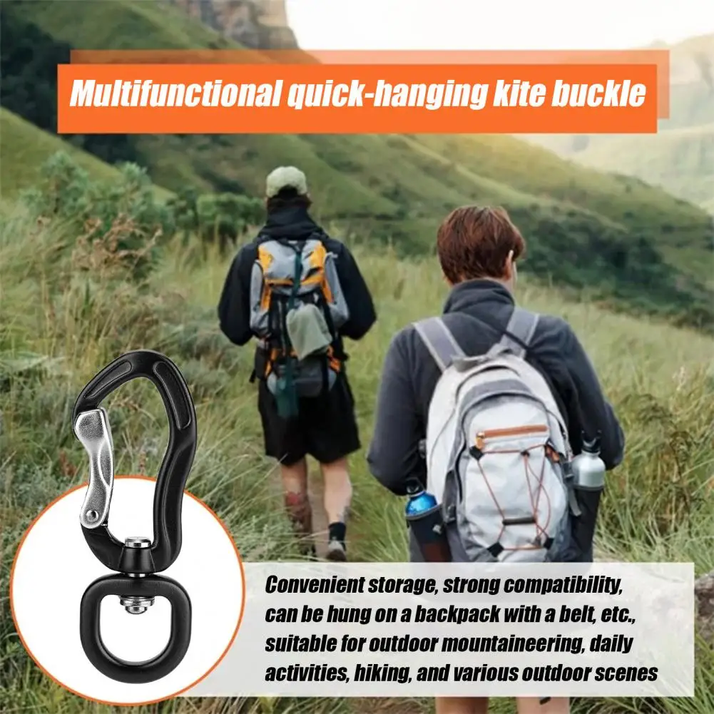 Heavy-duty Carabiner Durable Aluminum Alloy Carabiner Clip with 360-degree Swivel Rotation Auto Locking for Heavy for Outdoor