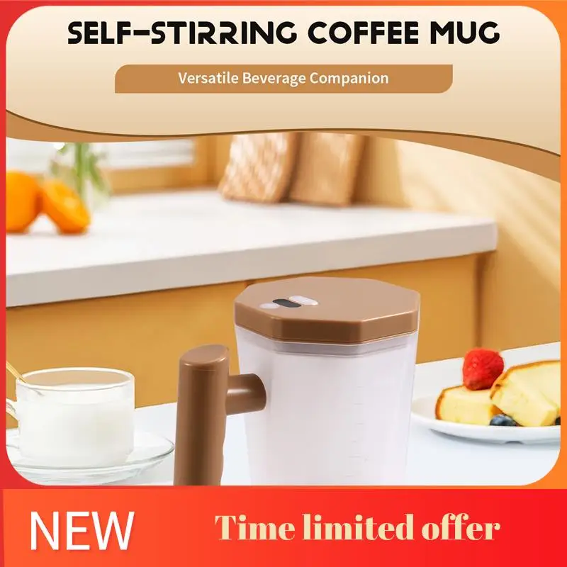 A006-デジタルディスプレイで簡単にミキシングできる洗練された充電式コーヒーマグ、オフィスおよび家庭用の自動撹拌