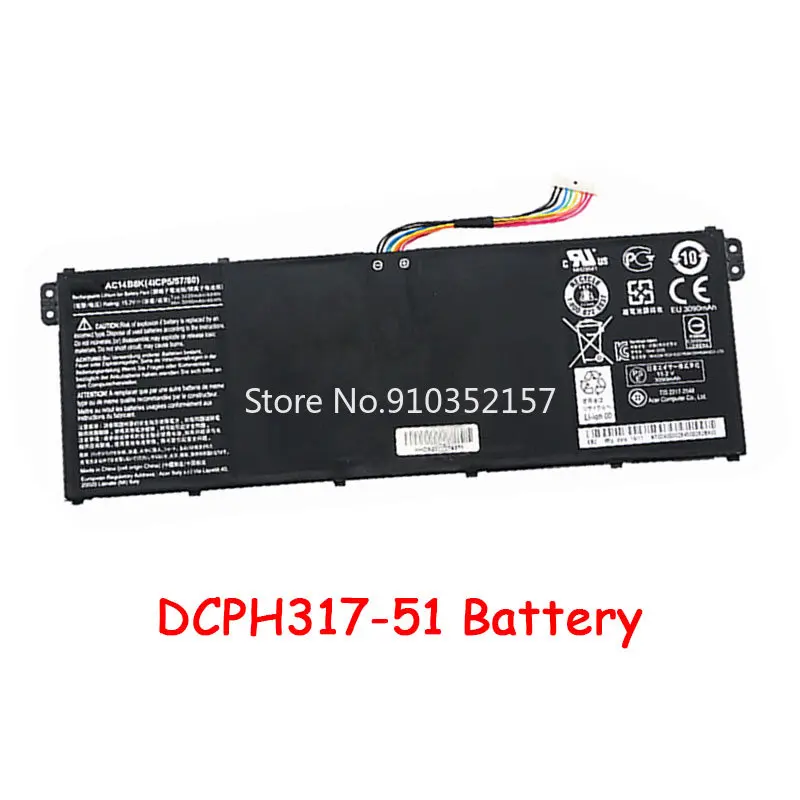 Laptop Battery For ACER Predator PH317-51 PH317-51-7578 PH317-51-78DM 720W 74WD 749K PH317-52 AC14B3K 15.2V 3220mAh 48.9Wh New