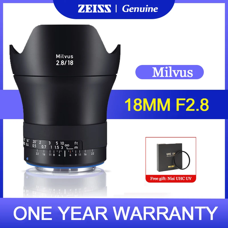 

ZEISS Milvus 18mm f2.8 ZE Full-frame Lens for Canon EF Nikon F SLR Camera Like 5D SL3 T7 D750 D810 D3x D610 Df Z CAM E2-F6 F8 S6