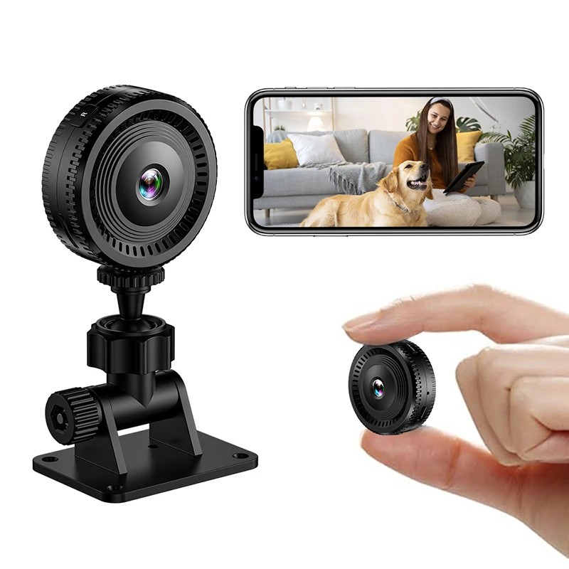 

Мини-беспроводная 1080P HD Wi-Fi камера безопасности ночного видения удаленное обнаружение движения для хранения в помещении и на открытом воздухе встроенные аккумуляторные камеры