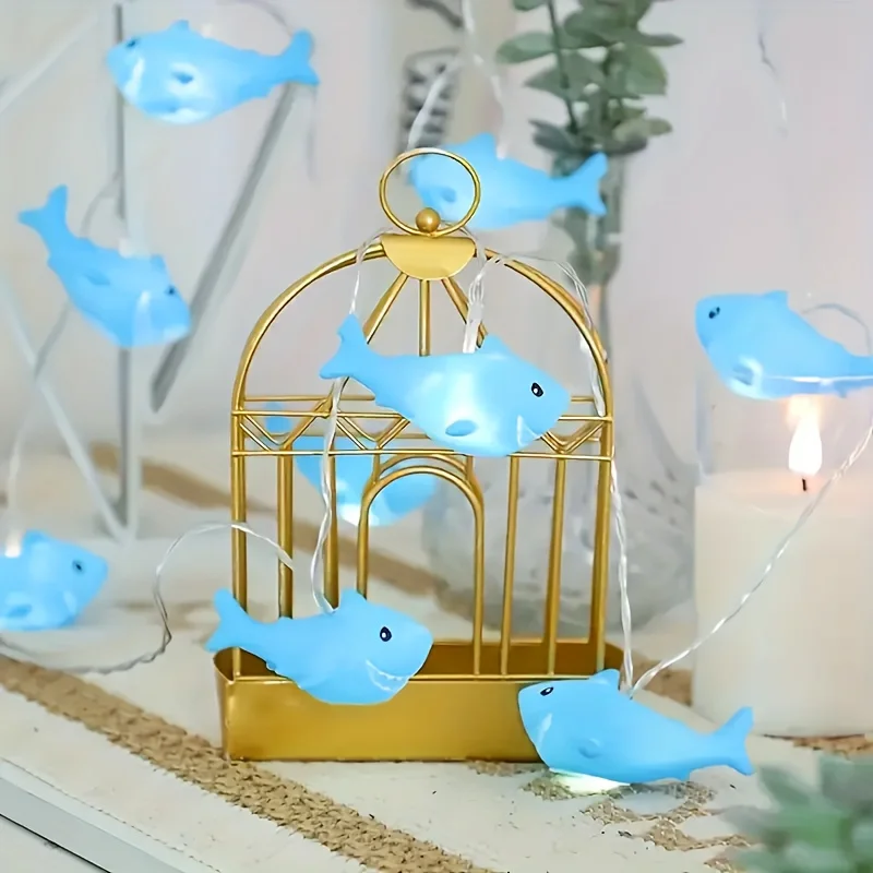 LED Christmas Fairy Lights 3m 20 LEDs Cute Animal Sheep Duck Frog Shark String Light Battery Powered Holiday Party Bedroom Decor