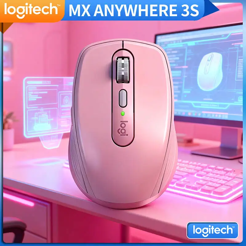 

Компактная мышь Logitech MX Anywhere 3S, эргономичный дизайн, перезаряжаемая, с быстрым прокруткой для портативных ПК Mac