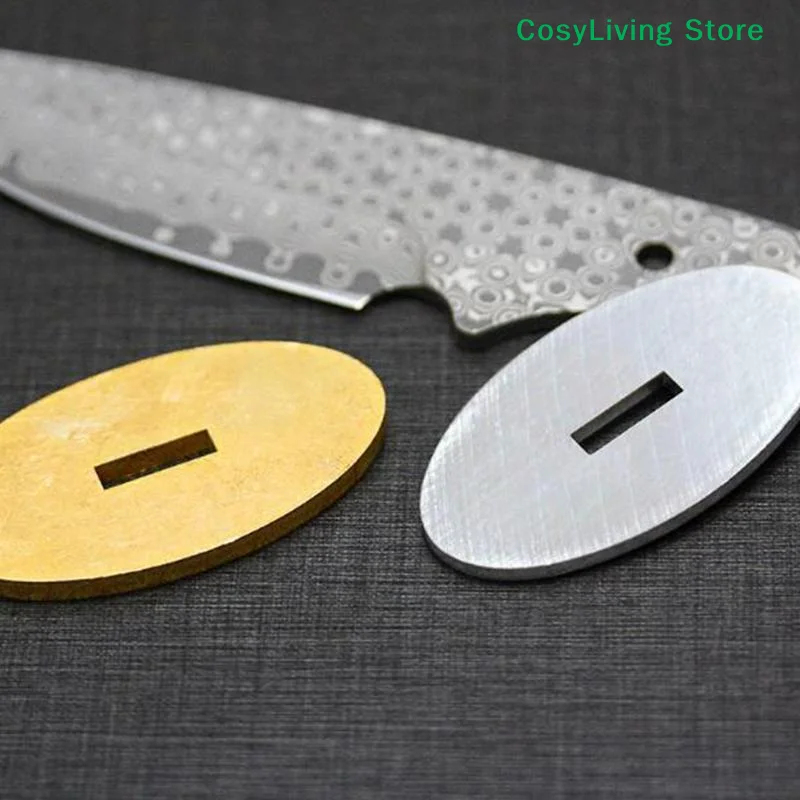[CL]Knife Finger Guard Bolster Pommel Brass Stainless Steel DIY Knife Handle Hand Guard Blanks Fixed Blade Knife Making Parts