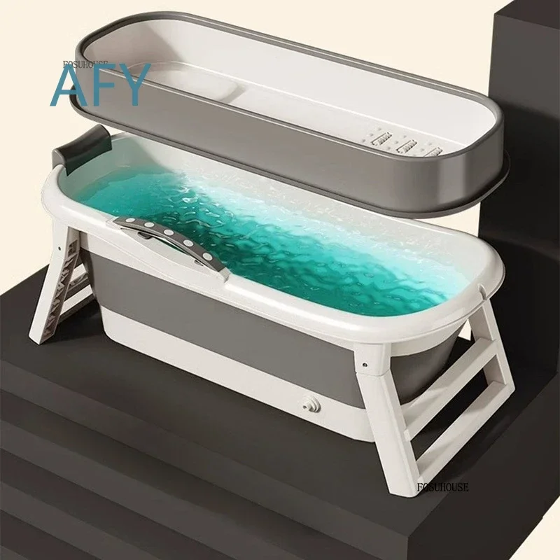 Simple Plastic Bathtub for Bathroom Thickened Large Capacity Modern Light Luxury Portable Bathtub for Hotel Home Use Adult