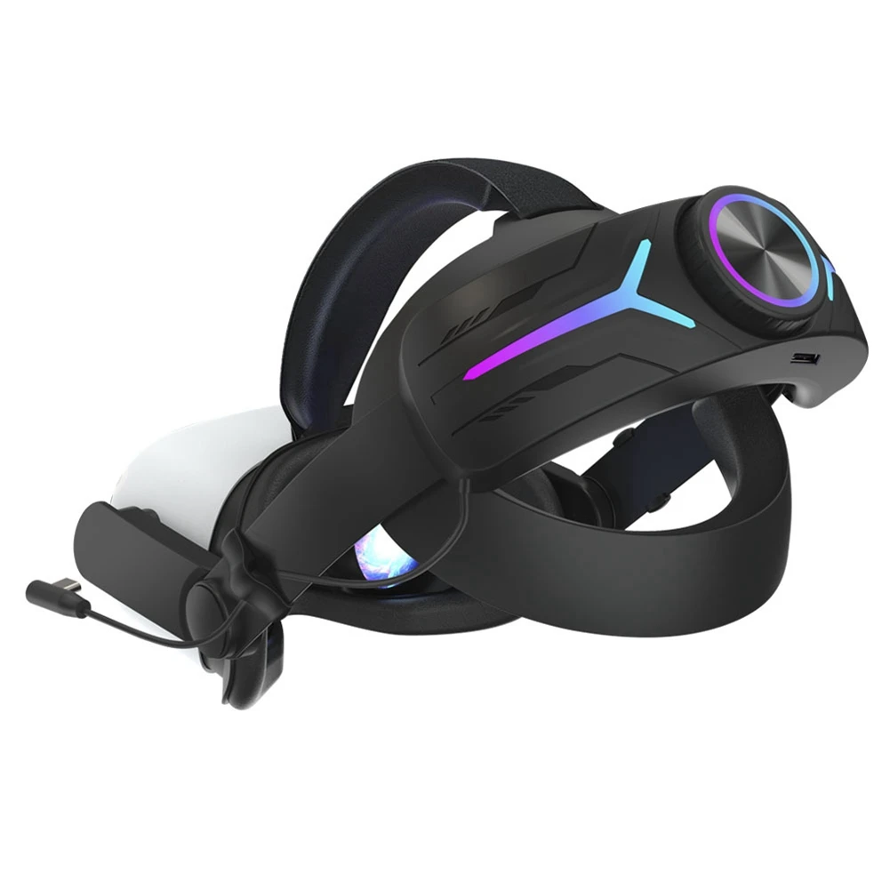 Head Strap with 8000Mah Battery for Oculus Quest 2 Extend Playtime Adjustable Elite Strap VR Replacement(Black)