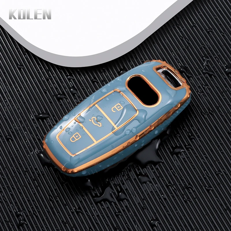 Mode TPU Auto Remote Key Fall Abdeckung Fob Für Audi A6 A7 A8 C8 Q8 D5 E-Tron Protector keyless Shell Zubehör