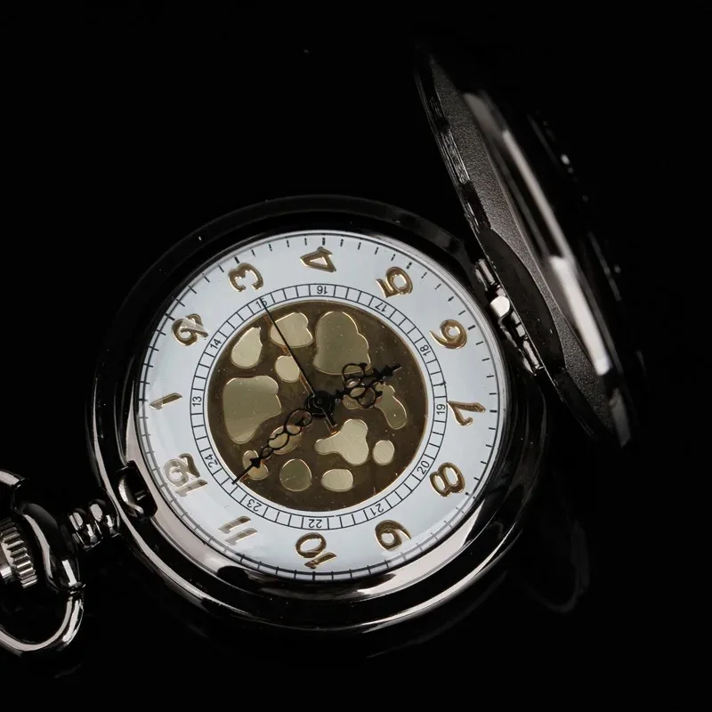 골드 할로우 꽃 검은 석영 주머니 시계 고품질 중립 목걸이 타이밍 펜던트 남성과 여성의 주머니 시계 Renoj