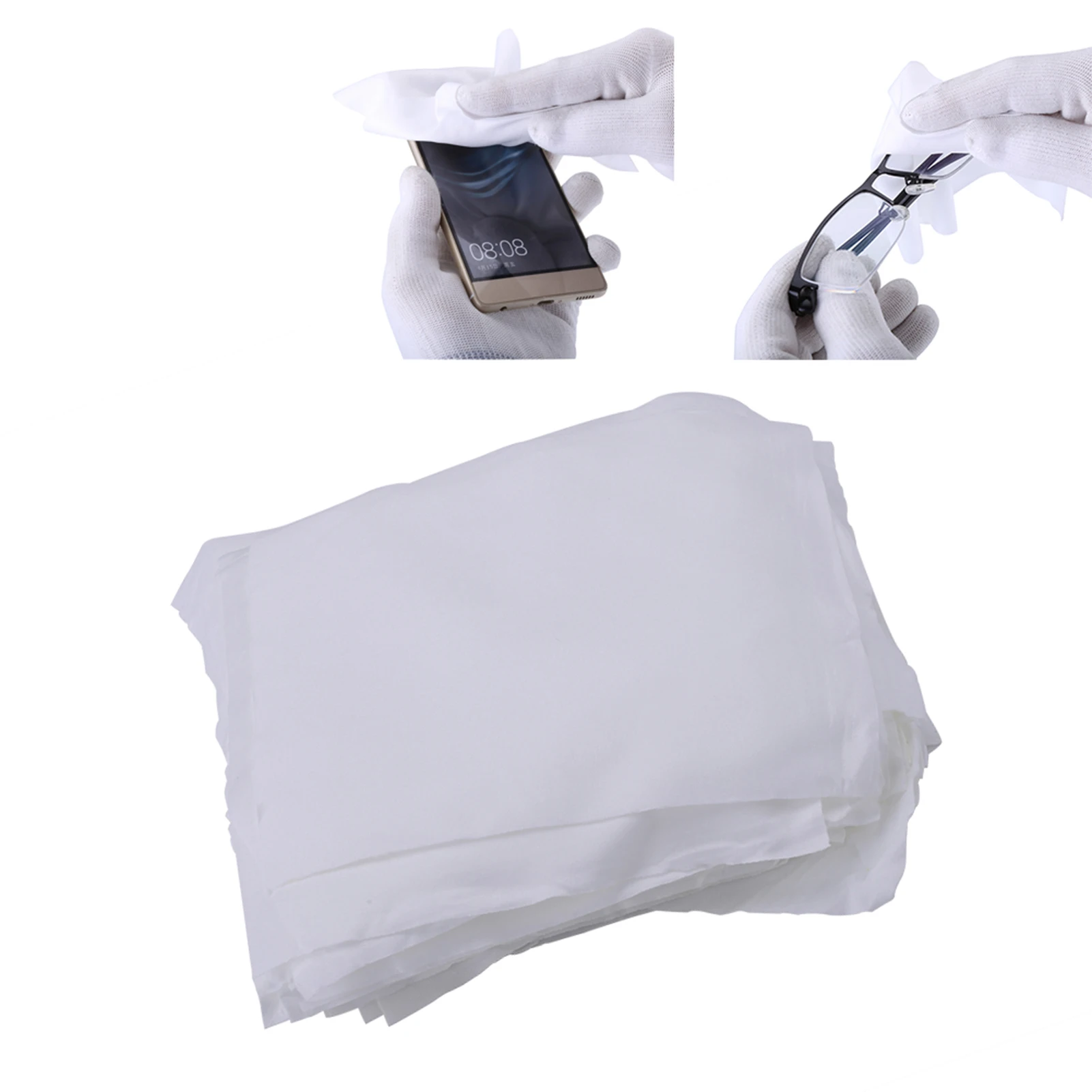 100pcs Bag 6inch Phone LCD Repair Clean Cloth Anti Static Microfiber Cleanroom Wiper Dusting Cloth