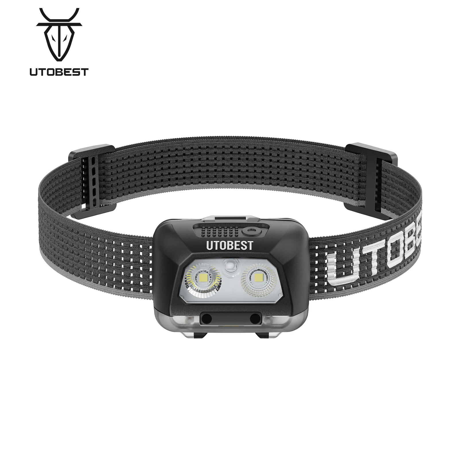 UTOBEST UTR701 USB C Rechargeable Headlamp 500lm Flashlight IPX8 Waterproof 102H Battery Life