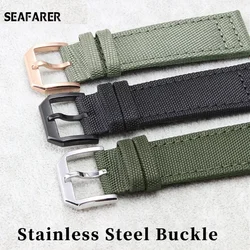 20mm 21mm 22mm Nylon Canvas Fabric Watch Band for IWC Pilot Spitfire Timezone Top Gun Strap Green Black Belts Wristwatch Straps