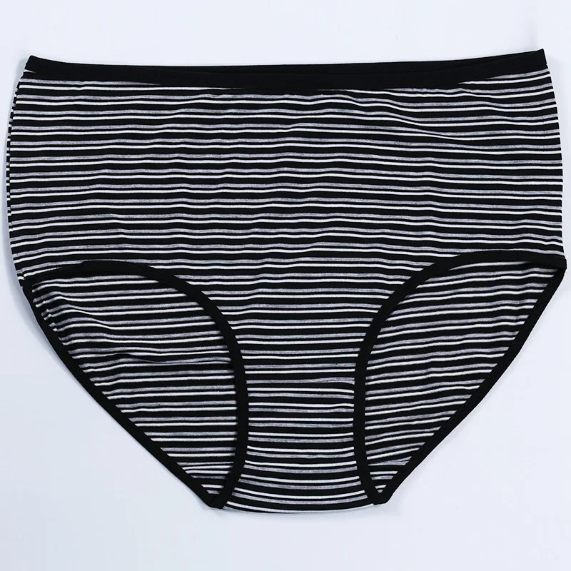 5Pcs/Lot High Waist Russia Stripe Panties for Women Underwears Sets Mother Milk Fiber Soft Plus Size 6XL Briefs Intimates