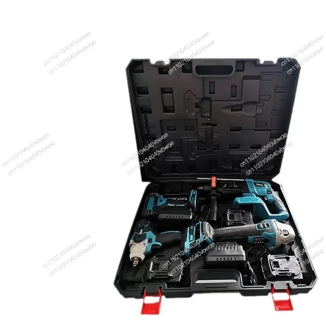 

4-Piece Set of Lithium Electric Drill, Impact Drill, Wrench, Screwdriver, Angle Grinder, Electric Hammer, Brushless Tools