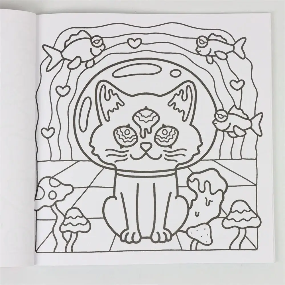 Livro de colorir trippy groovy de alta qualidade, criaturas assustadoras, pintura, presente, livro de pintura adorável para adultos e adolescentes