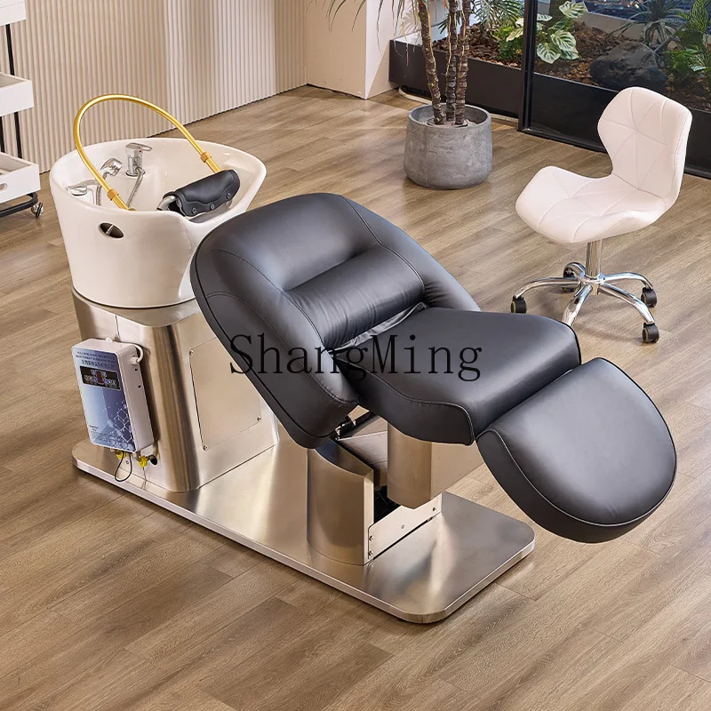 

CL ceramic shampoo bed lifting half lying down adjustable multi-functional shop hair salon shampoo chair