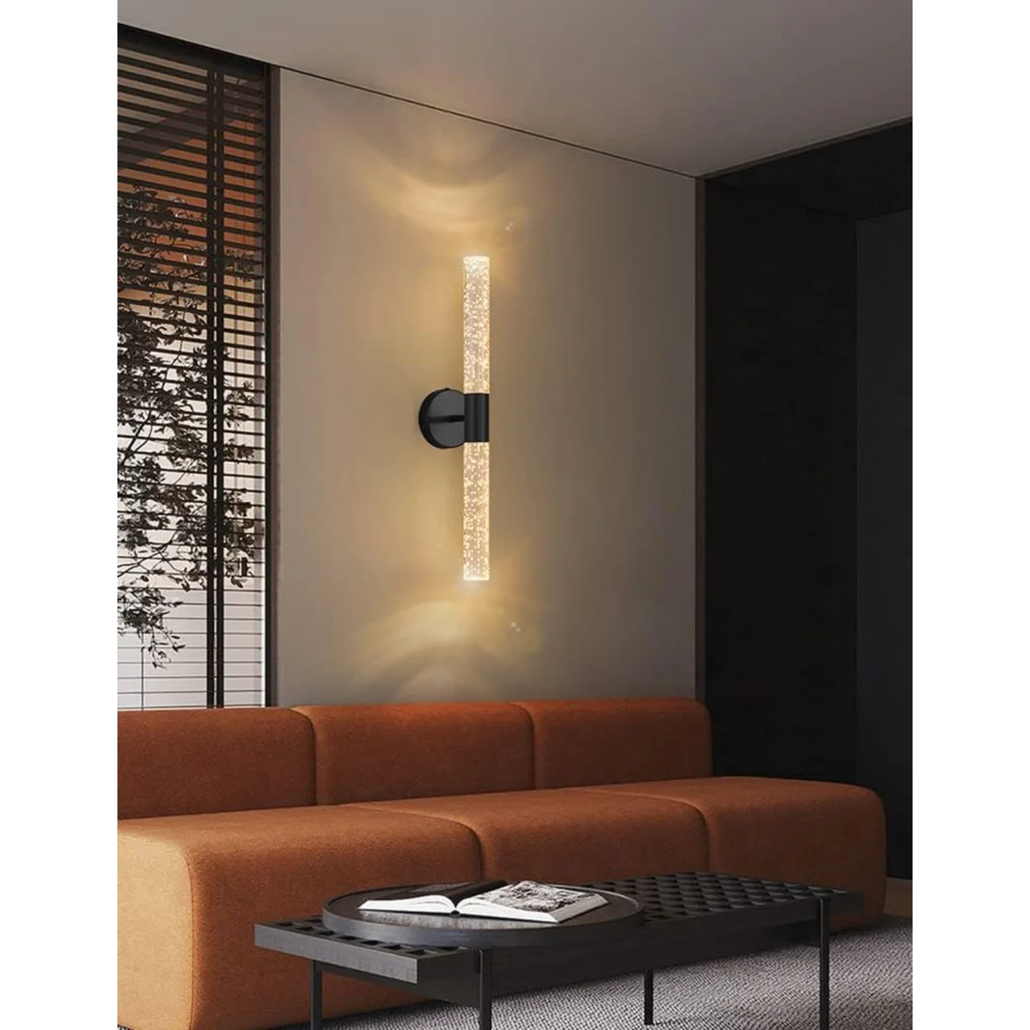 Aplique de baño, iluminación de cristal dorado, luz de montaje LED de 3000K, aplique Horizontal Vertical, iluminación de tocador para baño