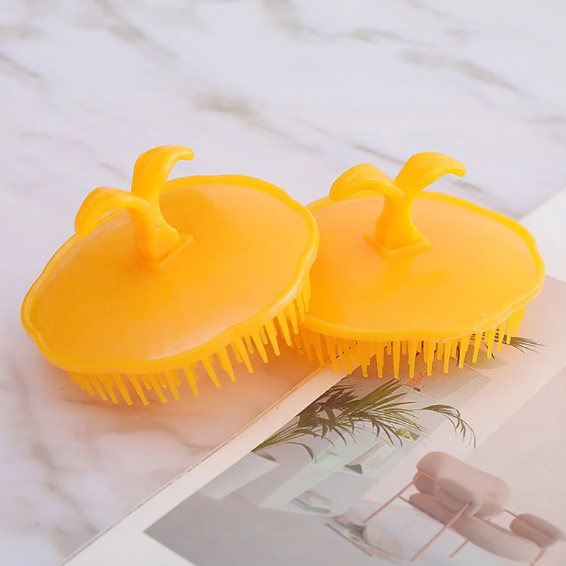 Cepillo de plástico para masaje del cuero cabelludo, peine de champú de dientes anchos, masajeador suave, herramienta de lavado de peluquería