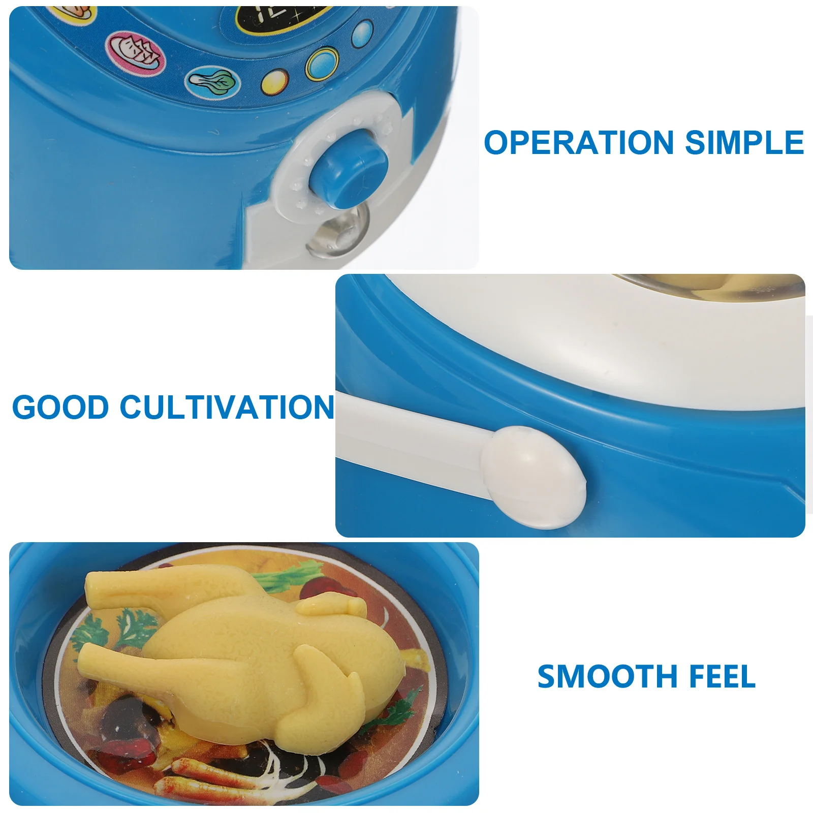 

1Pcs Adorable Miniature Rice Cooker Creative Desktop Small Decor for Children Roleplaying and Early Education Rice Cooker Toy