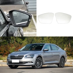 Heated Auto Side Mirror Glass for Skoda SuperB 2016 2017 2018 left right rearview door wing