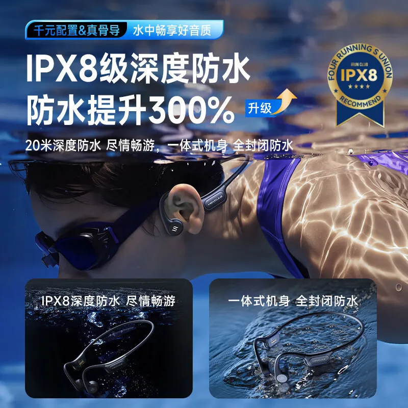 

2025 hot sale Black Chirp X20Pro Bone Conduction Swimming IP68 Bluetooth Headset 32G Memory Neck Sports Running Waterproof