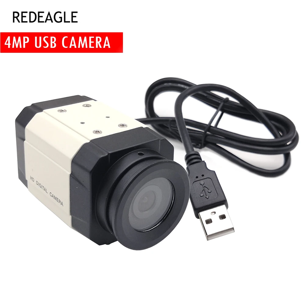 REDEAGLE Industrial Metal Housing 2K 4 Megapixel 2560x1440 30fps High Speed USB HD PC Webcam Video Conference Teaching Camera