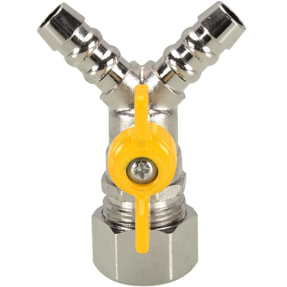 Brass Pagoda Adapter Gas Fitting for 1216 Aluminum Plastic Pipe 6.8x5.4x1.2cm Tee Elbow with Precision Threading and Stability