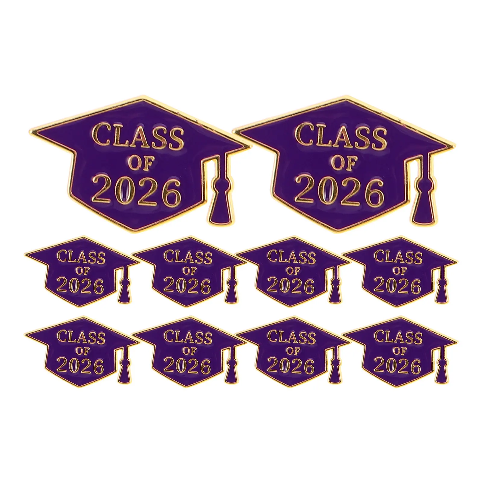 12Pcs Graduation Cap Badge Brooches Bachelor Lapel Pins for School Teacher Student Backpack Graduation Party Favor 2026