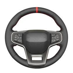 Black Faux Leather Car Steering Wheel Cover for Ford Bronco 2021 2022 2023 2024