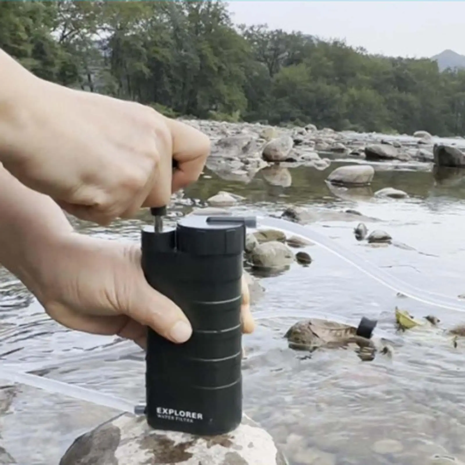 Filtre à eau personnel portable avec tuyau, système de purification d'eau