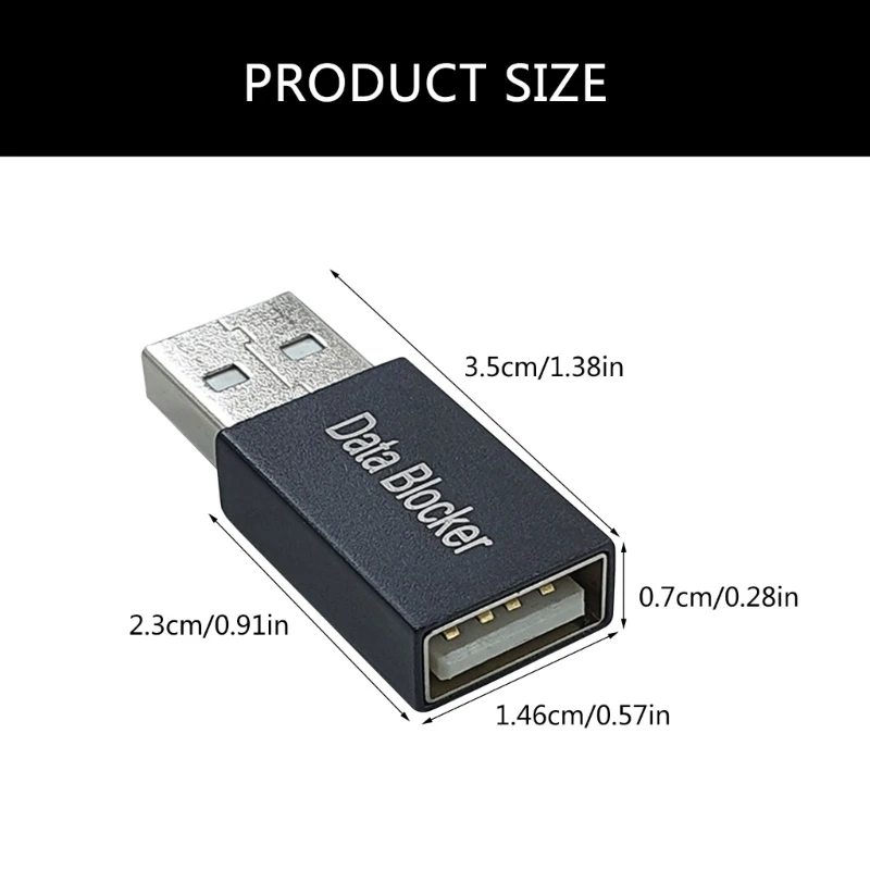 อลูมิเนียมเชลล์ USB Data Blocker การสนับสนุนในปัจจุบันสูงสำหรับอุปกรณ์อิเล็กทรอนิกส์ Dropship