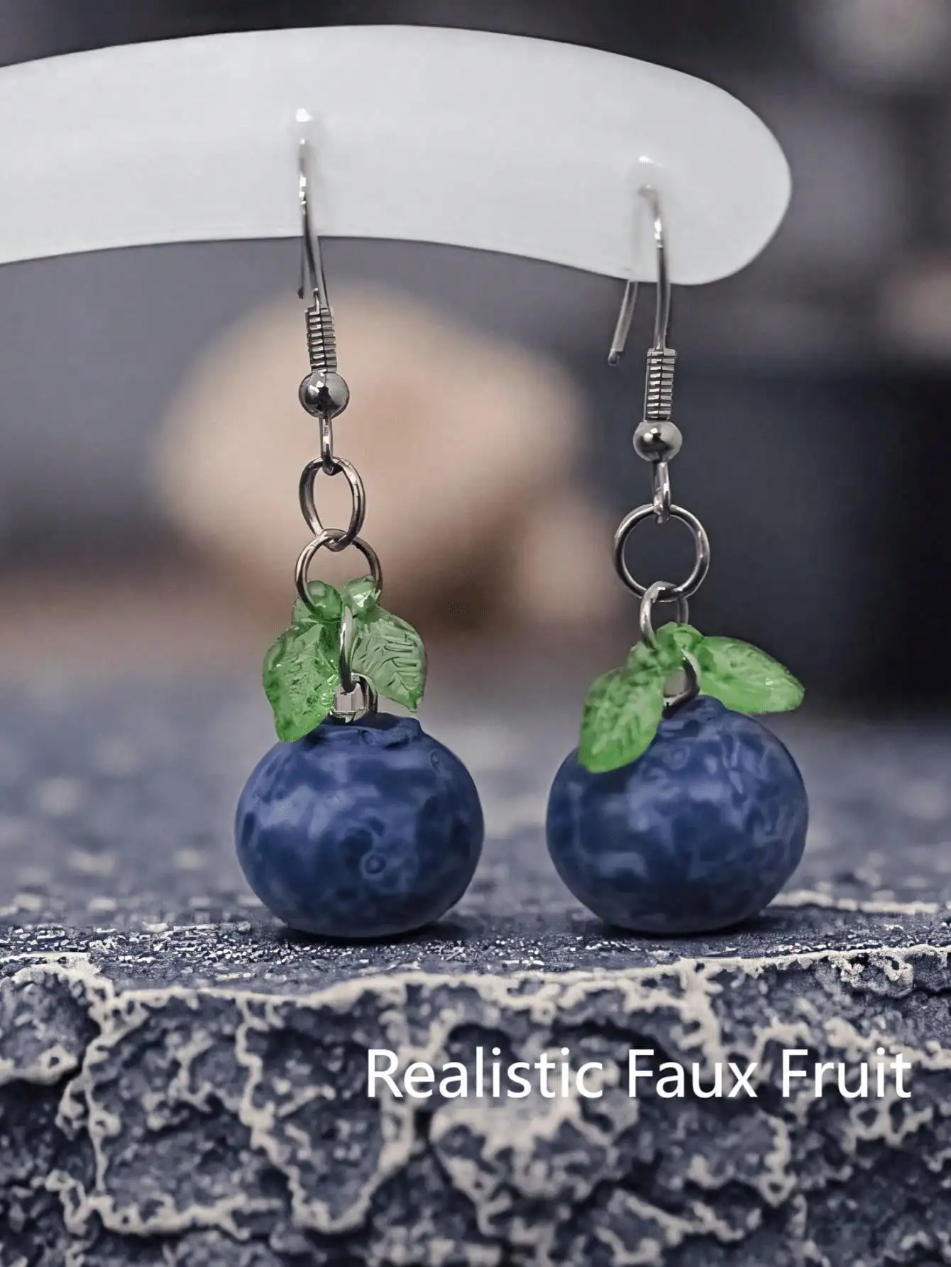 1 Pair Cute & Fun Realistic Blueberry Earrings, Suitable For Women's Everyday Or Vacation Outfits - 36 - Image 4