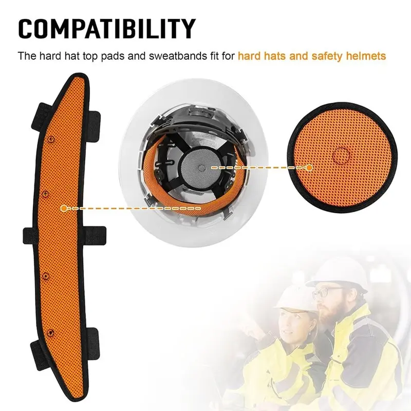 B44C 3Set Hard Hat Cooling Liner Accessories- Washable Sweatband And Top Pads Included Set