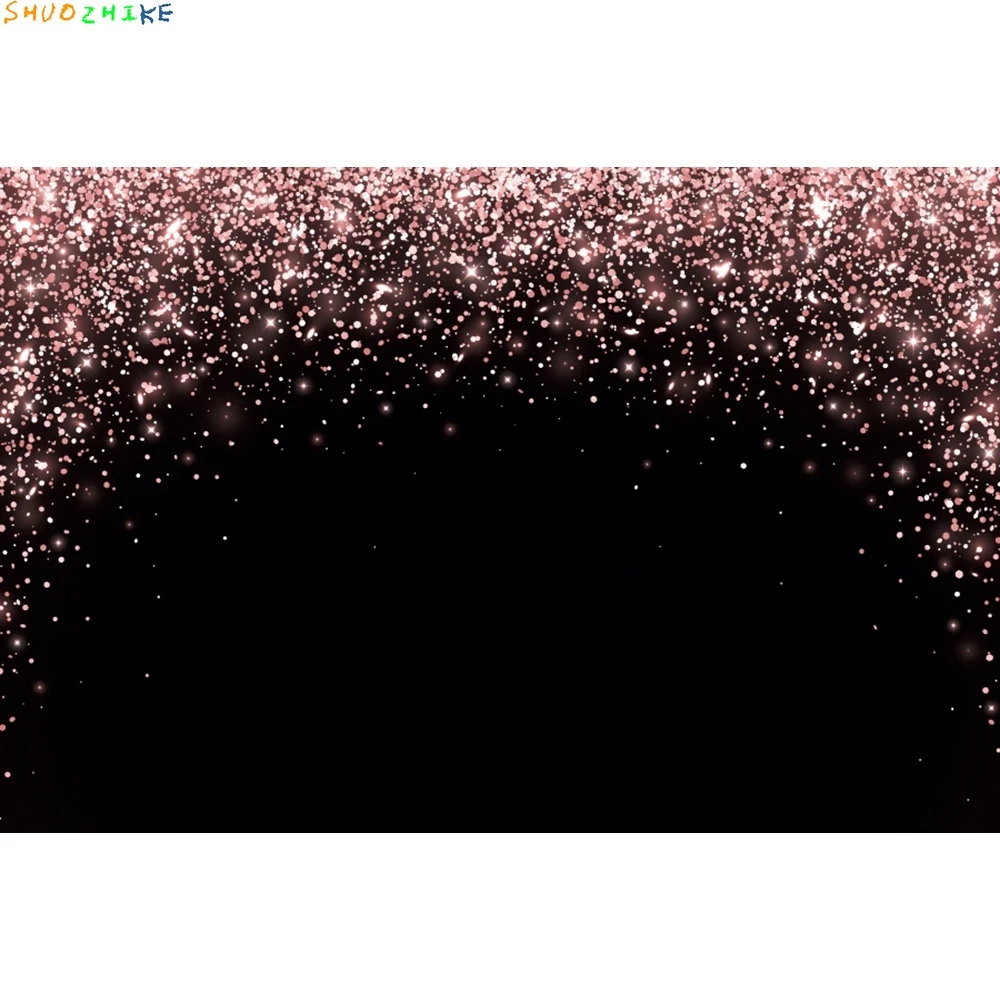 الذهب والفضة بريق خوخه خلفية أسود ذهبي لامعة نقطة حفلة عيد ميلاد التصوير خلفية ديكور مخصص استوديو الصور الدعائم