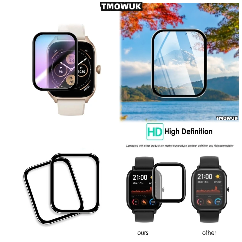 

Low Profile Film For Amazfit BIP 3 5 6 U Pro Active Unity GTS 2E 2 3 4 MINI, Minimalist Aesthetic.