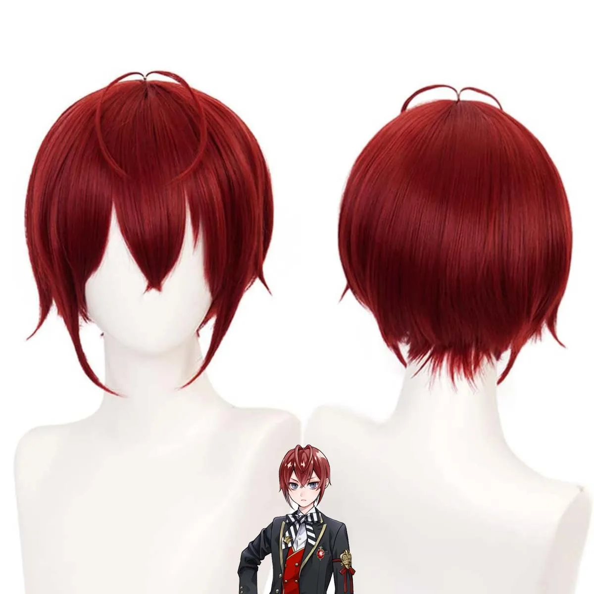 Halloween Game Twisted Wonderland Karakter Cosplay Rode Koningin Riddle Rosehearts Pruik