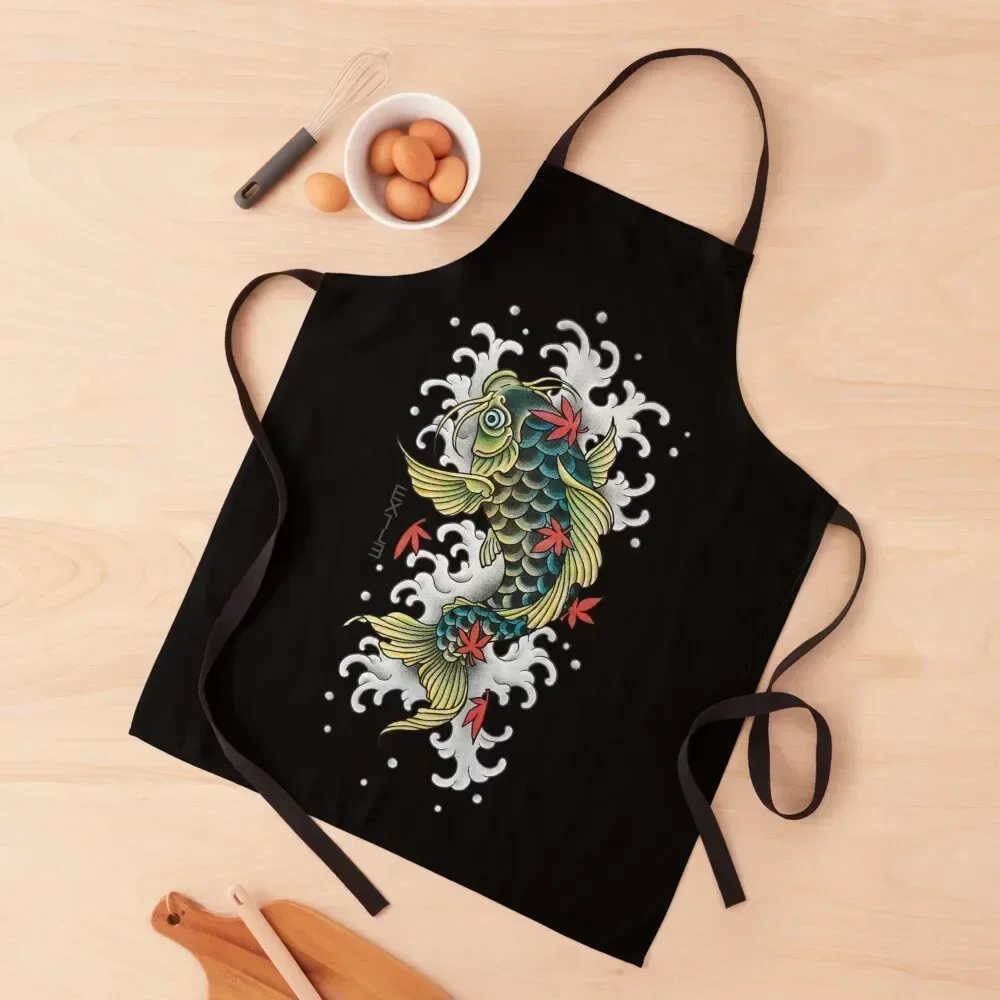 

Koi_fish Apron Chef Accessory with pockets Manicurists Kitchen Things For Home Apron