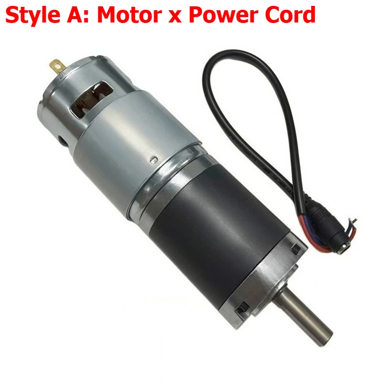 42-775 Planetary Gear Reducer Motor 12V24V Mini Adjustable Speed Motor with Speed Controller, Adjustable Power Supply